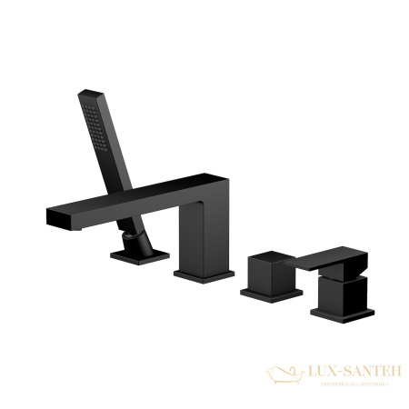 смеситель timo selene 2130/03y на борт ванны, черный матовый