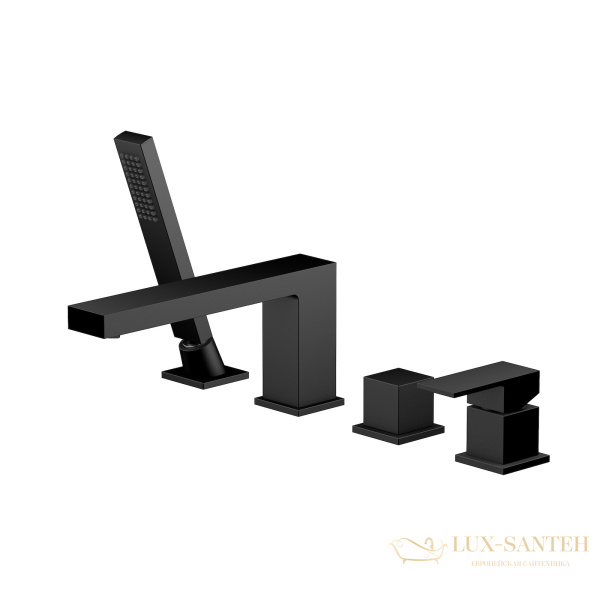 смеситель timo selene 2130/03y на борт ванны, черный матовый