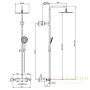 душевая система для душа fima carlo frattini wellness f3165/r258cr, хром