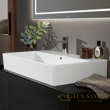 раковина villeroy & boch memento 2.0 4a228g01 800х470 мм, белый