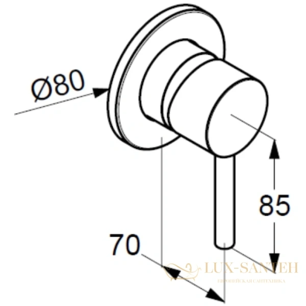 смеситель kludi bozz 389253976 для душа, черный матовый