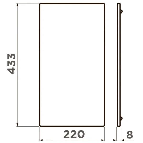 разделочная доска 43,3x22x0,8 см omoikiri cb-sintesi-m-gb 4999070 43,3x22x0,8 см, графит