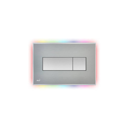 alcaplast кнопка управления с цветной пластиной, светящаяся кнопка сталь матовая, свет радуга m1471 - r