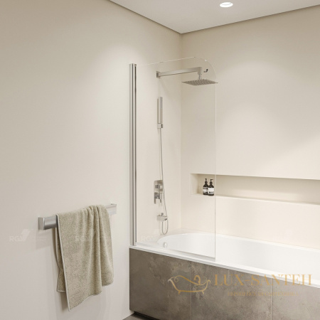 шторка rgw screens 411110907-11 на ванну sc-109 70х150, профиль хром, стекло прозрачное