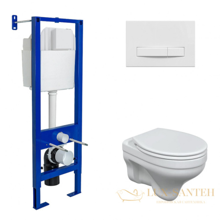 комплект berges 042435: подвесной унитаз albit s с системой инсталляции atom 410 и панелью смыва, белый