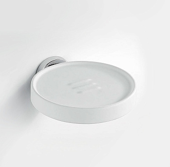 мыльница colombo design nordic b5201.0cr-cbo настенная, хром - белая керамика