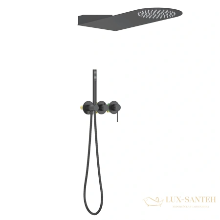 душевая система для душа встраиваемая timo saona sx-2340/03sm, черный матовый  