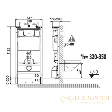 комплект унитаз с инсталляцией laufen pro new z.ru93.0.761.6, белый 