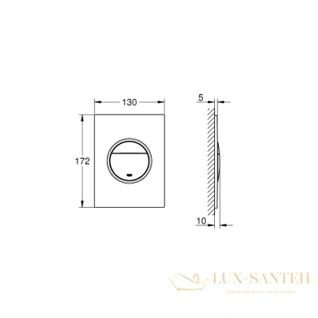 панель смыва для унитаза grohe nova cosmopolitan s, 37601da0, теплый закат глянцевый