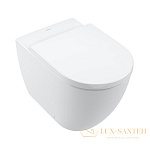 Чаша приставного унитаза Villeroy & Boch Subway 3.0 4671T0R1 CeramicPlus, TwistFlush, без смывного обода, белый