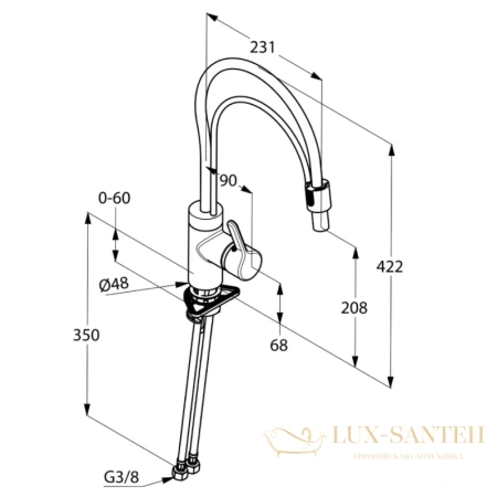смеситель kludi bingo star 428590578 для кухни, хром/белый