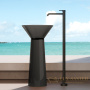раковина напольная dea design pedestal basin, dd2022 480 r4, glasstech, d480хh900 мм, smoky black
