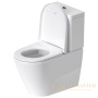 чаша напольного безободкового унитаза duravit d-neo 2002090000 rimless, белый