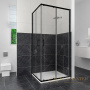 душевой уголок rgw classic 32093400-14 cl-34b 100х100, профиль черный, стекло прозрачное