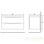 тумба под раковину belbagno marino marino-900-2c-so-bl-p 90 см подвесная, bianco lucido