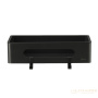 полка для душа lemark shelf line 9772044, 295 мм, с крючками и вставкой из пластика, черный матовый
