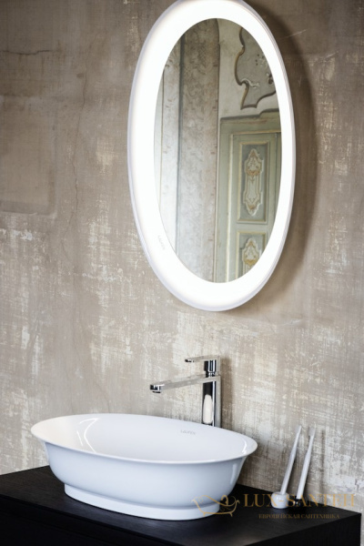 раковина laufen the new classic 8.1285.3.000.109.1 накладная 55 см, белый глянцевый 