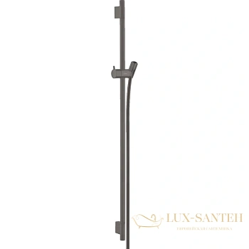 штанга для душа hansgrohe unica s puro 90 см, 28631340, шлифованный черный хром