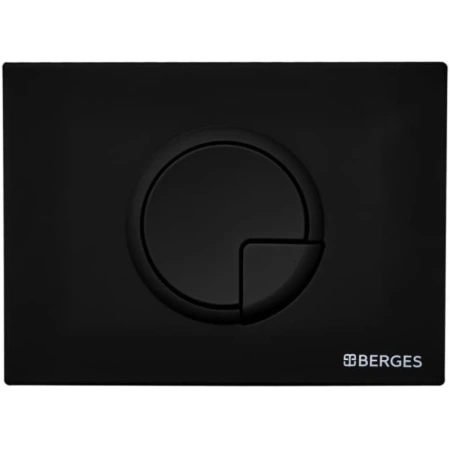 комплект: подвесной унитаз berges ego 045225 + система инсталляции berges novum r5, черный матовый, клавиша soft touch черная