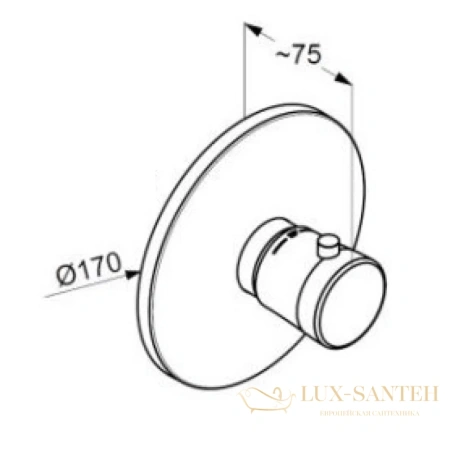 термостат kludi balance 527290575 для душа, хром