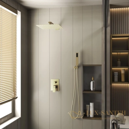 душевая система для душа d&k bayern.liszt da1515707a04 встраиваемая, золото матовое