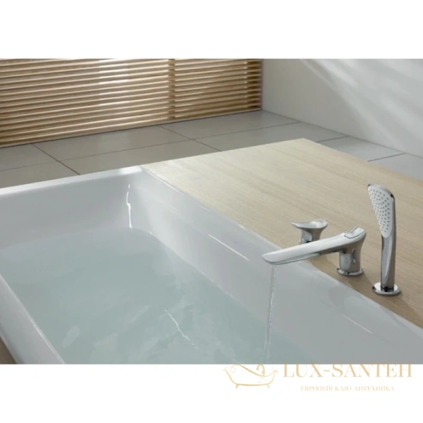 смеситель kludi ambienta 534470575 для ванны на 3 отверстия, хром