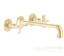 встраиваемый смеситель gessi inciso+ 58192.246 для раковины, gold pvd