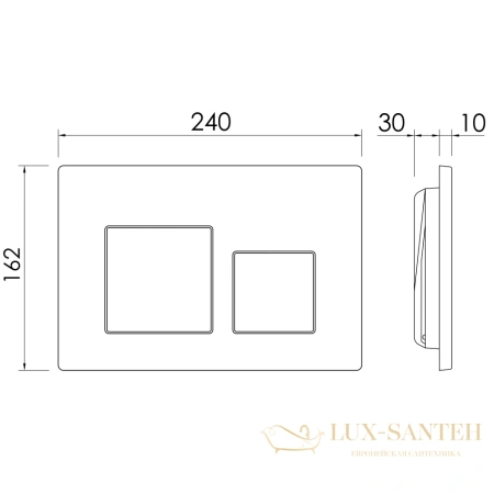 панель смыва ceramica nova balance square cn12-002ch для инсталляции, хром глянцевый