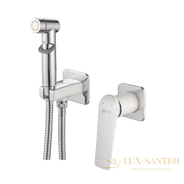 гигиенический душ lemark allegro lm5920cw,  со встроенным смесителем, белый/хром