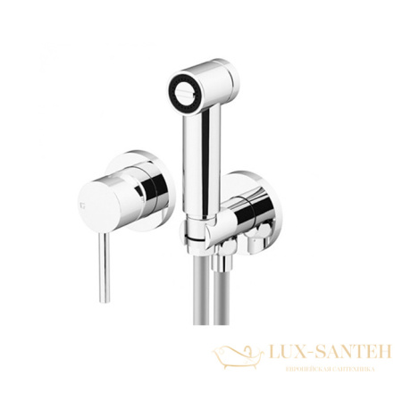 gattoni набор gbox встроенный, 9112 х 91c0, гигиенич. лейка-типа гидроерш, выпуск из стены-держатель душа, шланг 150см, цвет хром