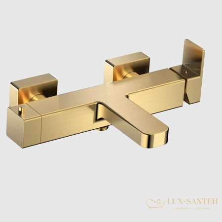 смеситель для ванны aquame savona aqm6812bg, золото брашированное