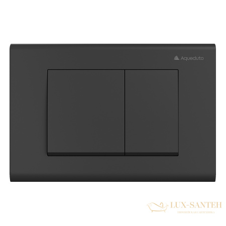 комплект aqueduto aqds099, инсталляция tecnica novo, панель смыва quadrado, черная матовая, унитаз macio, сиденье микролифт, белый