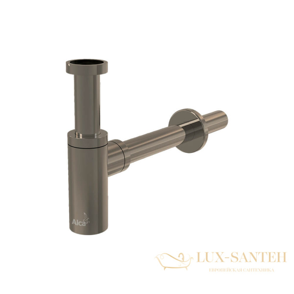 alcaplast сифон для умывальника dn32 design круглый никель матовый a400-n-b