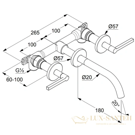 смеситель для раковины kludi nova fonte puristic 201443915 без донного клапана, черный матовый