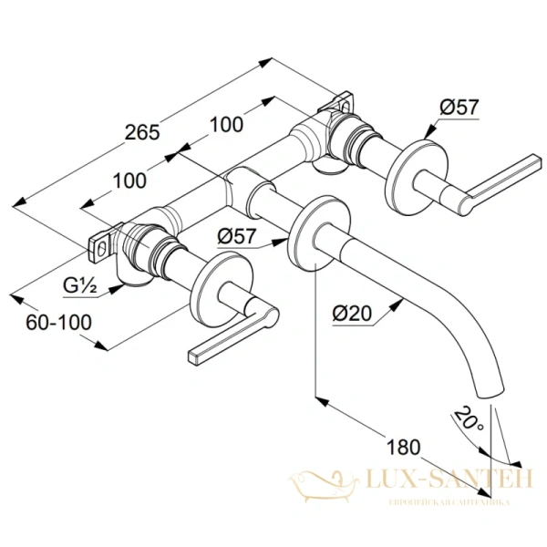смеситель для раковины kludi nova fonte puristic 201443915 без донного клапана, черный матовый