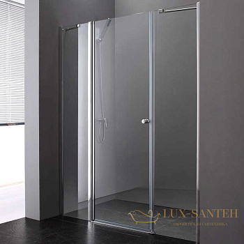 душевая дверь в нишу cezares elena elena-w-b-13-60+60/30-p-cr-r профиль хром, стекло рифленое