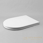 Сиденье для унитаза AZZURRA Comoda, COM 1800 F bi, с микролифтом, быстросъемное, белый/хром