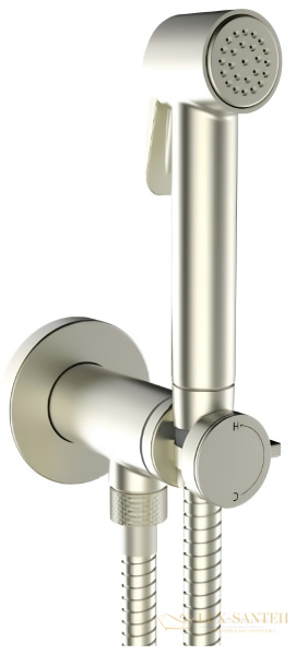 гигиенический набор bossini paloma flat mixer set e37015.070, никель сатинированный