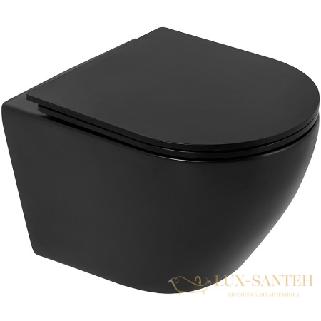 комплект унитаза с инсталляцией belbagno colorato bb062chr-mb/bb062sc-mb/bb002-80/bb007-pr-nero.m с сиденьем микролифт и клавишей смыва, черный матовы