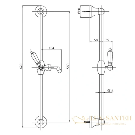 душевой гарнитур cezares first first-sd-03/24-bi, золото 24 карата