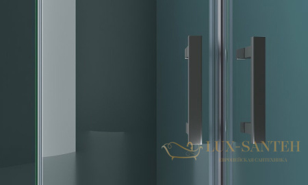 душевой уголок belbagno kraft kraft-r-2-100-c-cr 100х100 см профиль хром, стекло прозрачное 