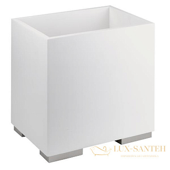 корзина для мусора gessi rettangolo 20990.031, хром/белый