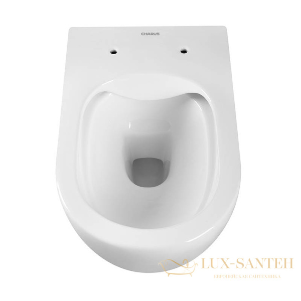 унитаз подвесной безободковый charus skandenborg rimless ewc700-125w, с быстросъемной крышкой с сиденьем, микролифт,белый глянцевый