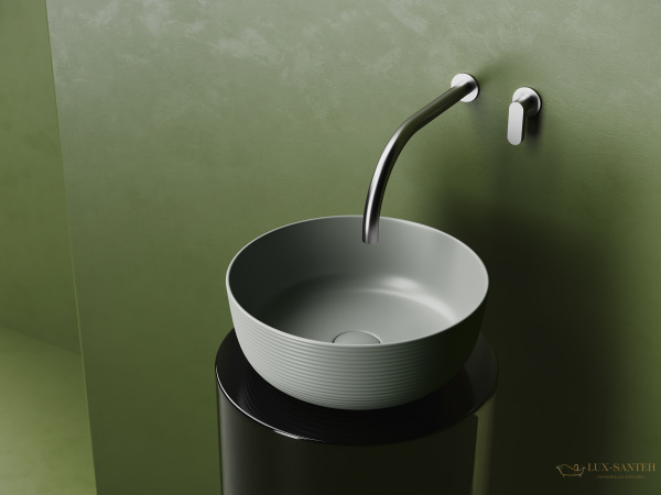 раковина накладная ceramica nova element cn6073mh, 356*356*135 мм, антарцит матовый