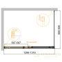 душевой уголок cezares duet soft-m duet soft-m-ah-1-130/90-c-cr 130x90 профиль хром, стекло прозрачное
