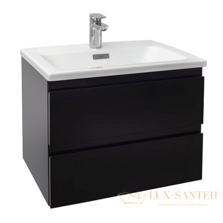 тумба под раковину jacob delafon madeleine eb2052-j53 604х462 мм, черный матовый лак 