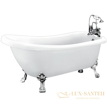 акриловая ванна belbagno bb20-1700 170х73 без гидромассажа, белый