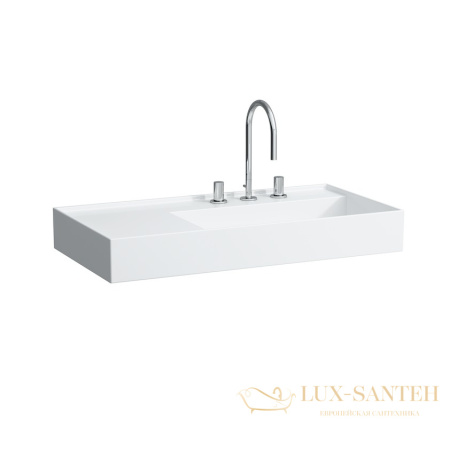 раковина laufen kartell by 8.1033.9.400.158.1 универсальная 90 см, белый глянцевый