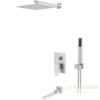 душевая система для ванны и душа d&k bayern.liszt da1515608a04 встраиваемая с изливом, белый матовый