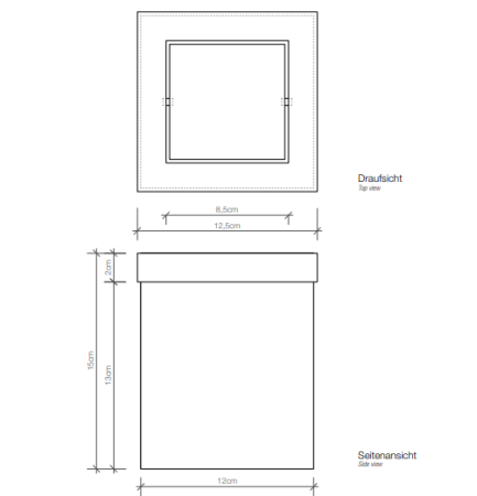 ведро для мусора decor walther dw1130 0611160 1.5 л, черный матовый